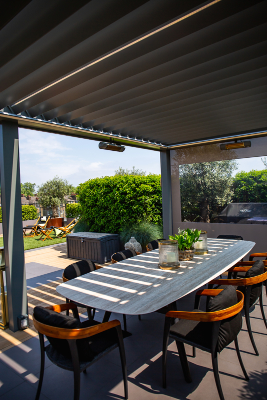 Lamellen Terrassenüberdachung terrassenüberdachung lamellen