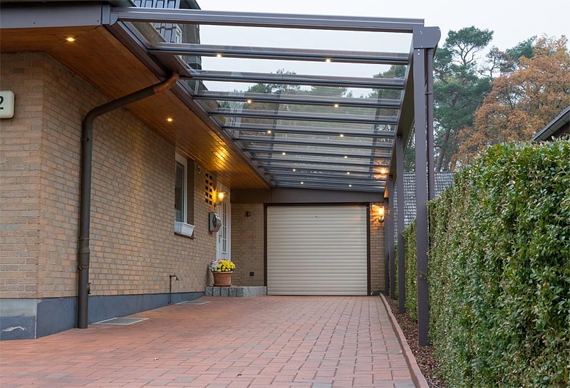 Carport mit Beleuchtung - C & L Terrassendach