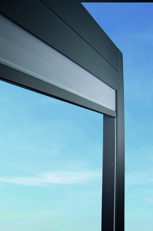Lamellendach Senkrechtscreens