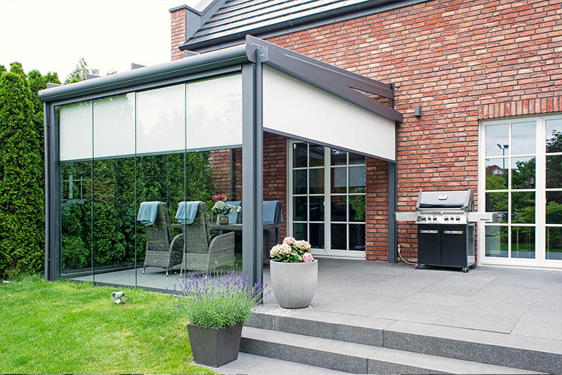 Terrassendach mit Markise terrassendach alu itzehoe