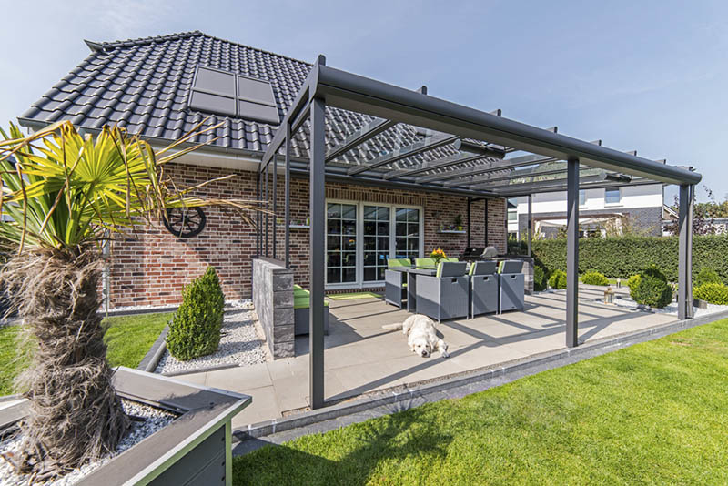 Terrassendach wetterschutz terrasse