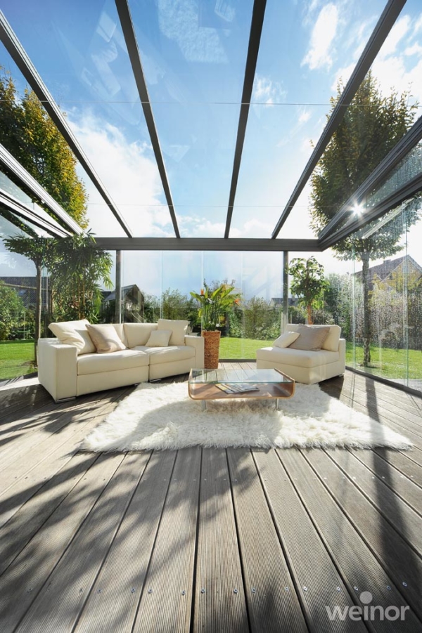 terrassendach mit glaseindeckung